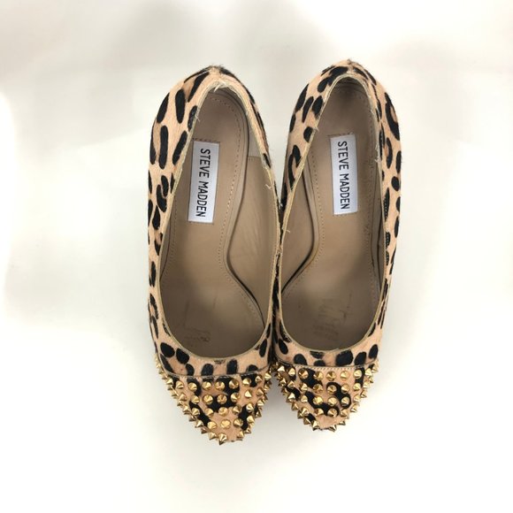 Steve Madden Cheetah Cow Hair Platform Heels - Picture 5 of 8